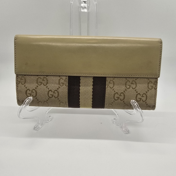 Gucci GG Canvas Jackie Leather Long Wallet - Picture 4 of 7